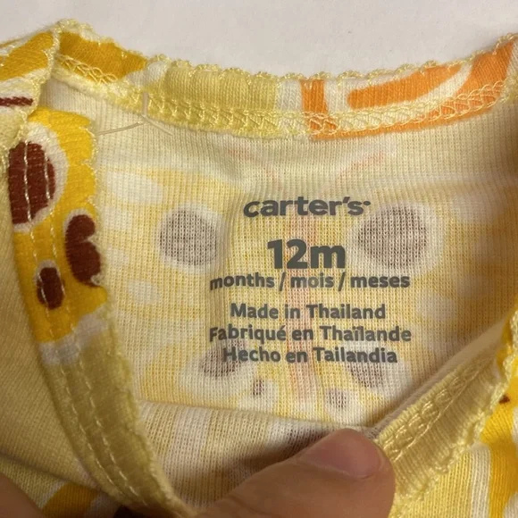 NEW Carters Baby Girl 4-Piece Denim Dress Set(Butterfly,Chambray, 9-12M Jumper - Picture 11 of 12